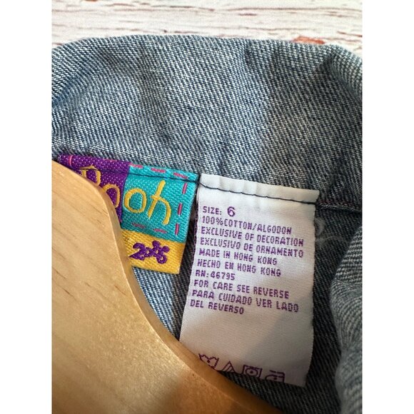 Y2K Winnie The Pooh Denim Vest Size 6 - Picture 4 of 4